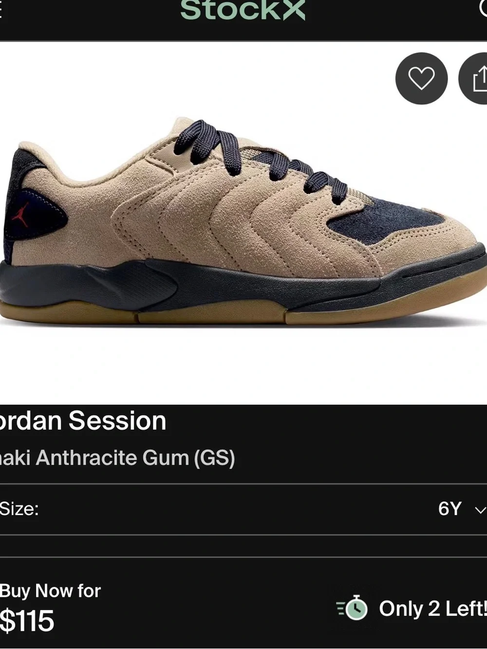 Jordan Session Shoe - Khaki, Anthracite, Gum